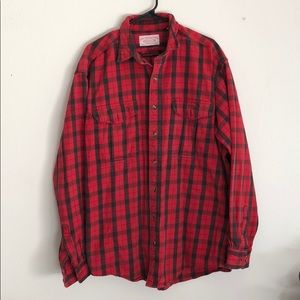 Men’s Filson red plaid flannel